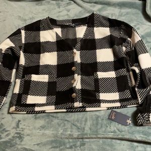 Black and white cardigan